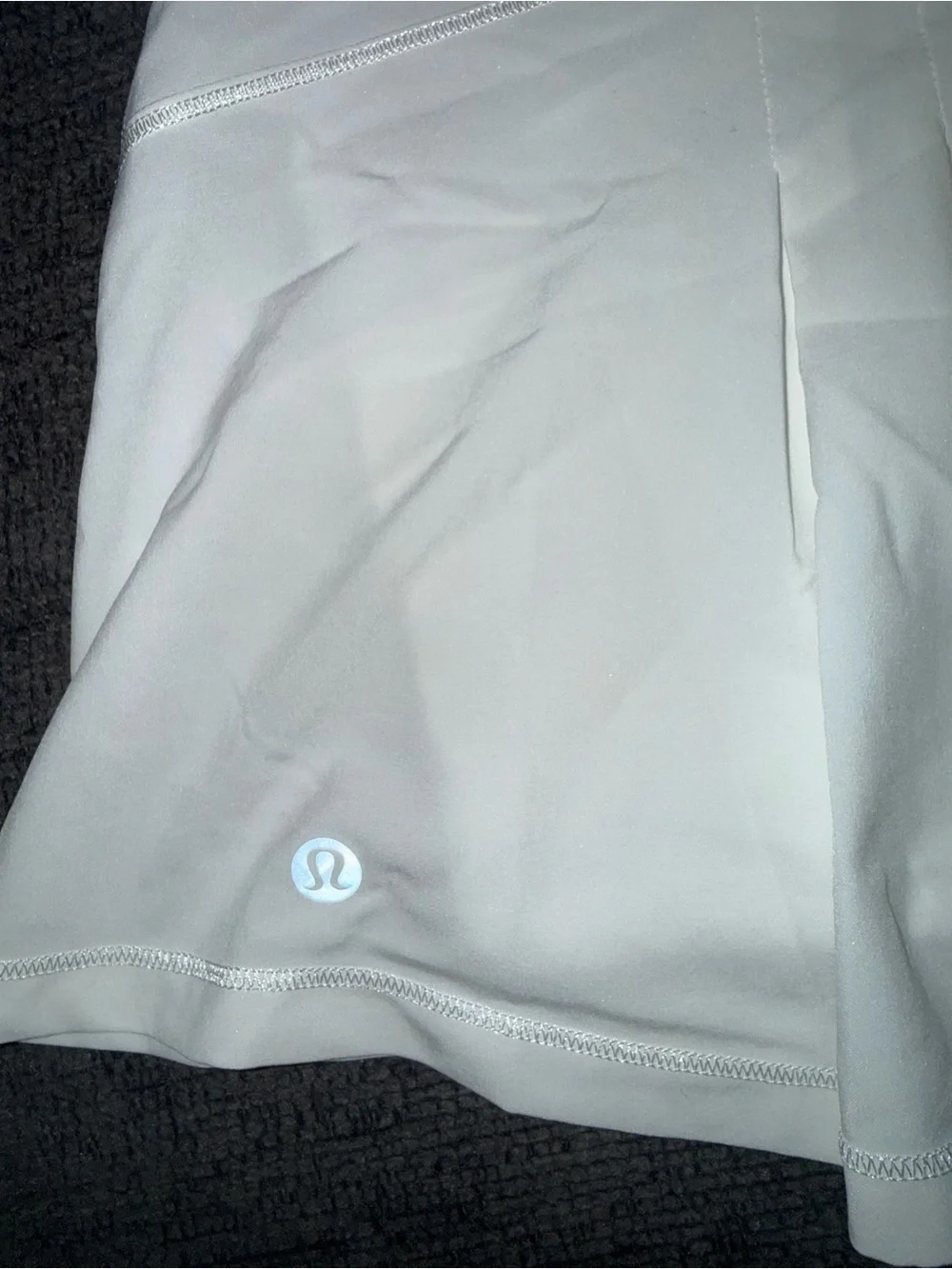 Lululemon Pace Rival White Tennis Skirt Skort Size 12 Regular Pleated Back